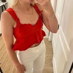 Zara Red Crop Top